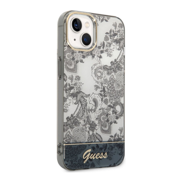 Maska za iPhone 14 Plus Guess PC/ TPU Toile De Jouy siva - GUHCP14MHGPLHG