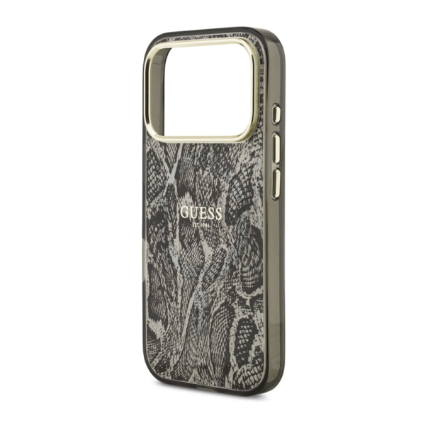 Maska za iPhone 17 Pro Guess Python Pattern MagSafe crna - DRO621577