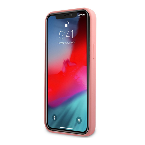 Maska za iPhone 12 Pro Max Guess White Peony pink - GUHCP12LLSPEWPI