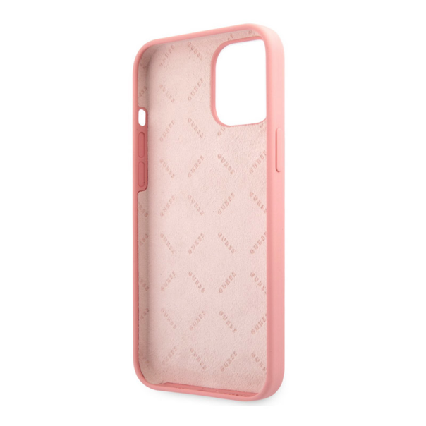 Maska za iPhone 12 Pro Max Guess White Peony pink - GUHCP12LLSPEWPI