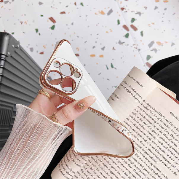 Maska za iPhone 15 Pro Heart Frame bela - 614339-1