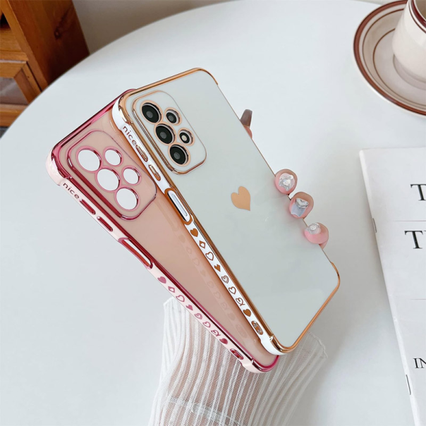 Maska za iPhone 15 Heart Frame roze - 614338-1