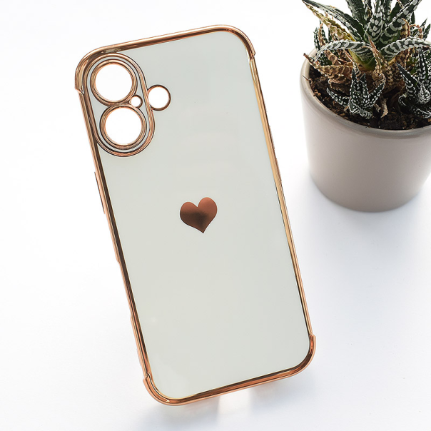 Maska za iPhone 16 Heart Frame bela - 614331