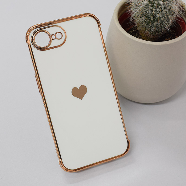 Maska za iPhone 16e Heart Frame bela - 617608