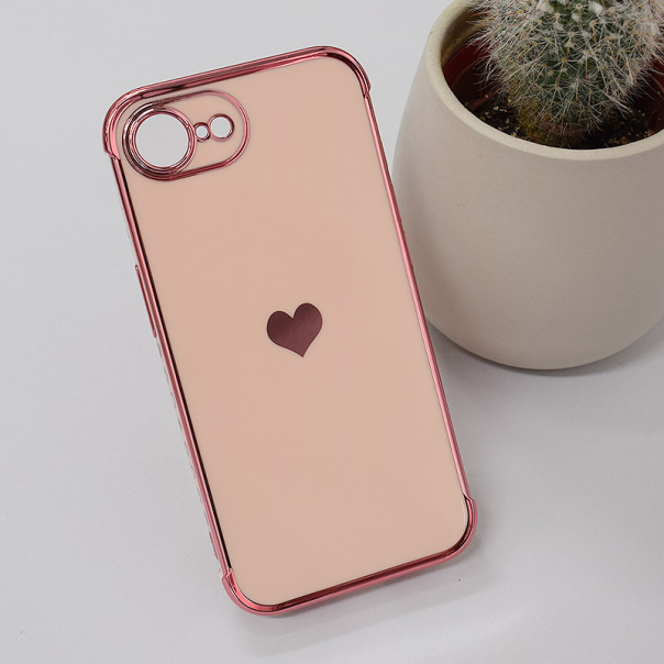 Maska za iPhone 16e Heart Frame roze - 617609