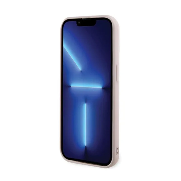 Maska za iPhone 15 Pro Karl Lagerfeld 3D Rubber Glitter Logo roze - KLHCP15L3DMBKCP