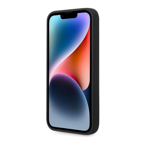 Maska za iPhone 14 Plus Karl Lagerfeld and Choupette Liquid Silicone crna - KLHCP14MSSKCK