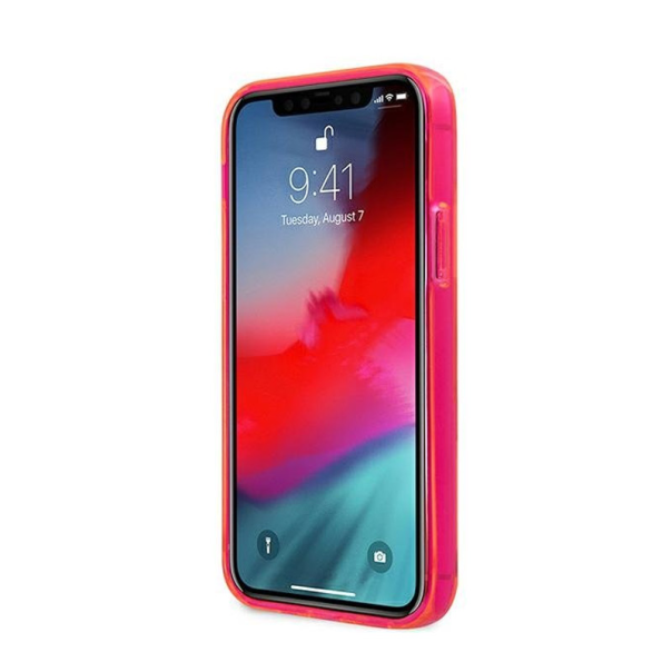 Maska za iPhone 12 Mini (54) pink Karl Lagerfeld Cat Fluo - KLHCP12SCHTRP