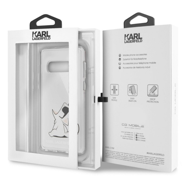 Maska za Samsung S10e/ G970 transparent Karl Lagerfeld Cat - KLHCS10LCFNRC