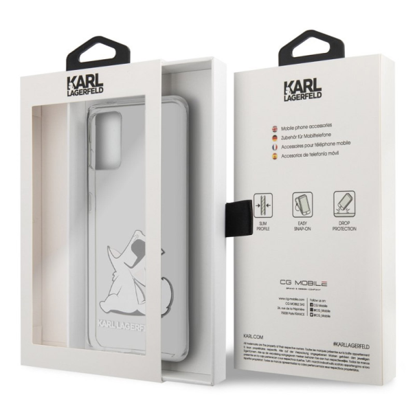 Maska za Samsung S20 Plus/ G985F transparent Karl Lagerfeld Cat - KLHCS67CFNRC