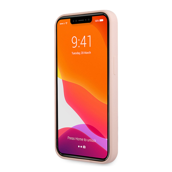 Maska za iPhone 13 Light Pink Karl Lagerfeld Hc Silicone Karl Head - KLHCP13MSLKHLP