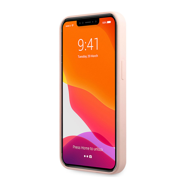 Maska za iPhone 13 Pro Light Pink Karl Lagerfeld Hc Silicone Karl Head - KLHCP13LSLKHLP