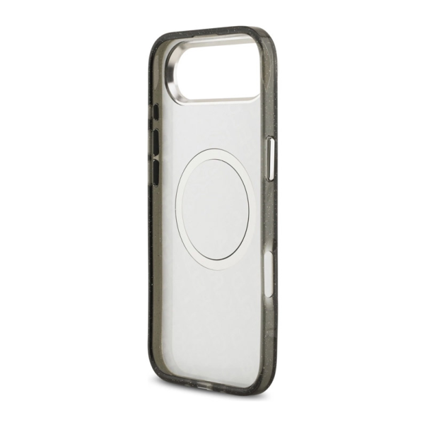 Maska za iPhone Air Karl Lagerfeld IML Glitter Karl & Choupette Heads Logo MagSafe crna - DRO621583