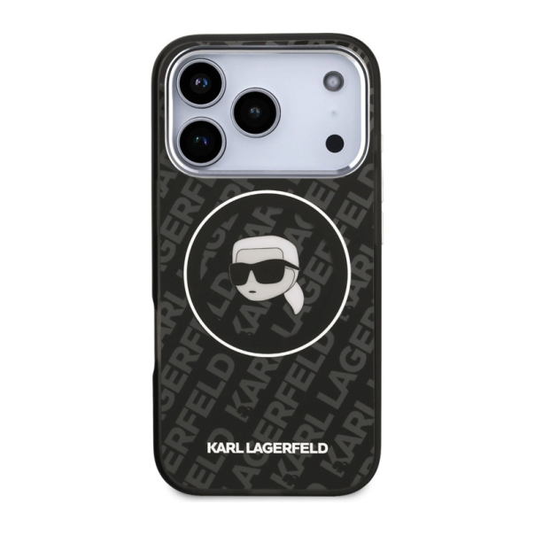 Maska za iPhone 17 Pro Max Karl Lagerfeld IML Karl Head Logo MagSafe Case crna - DRO621558