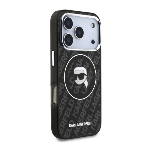 Maska za iPhone 17 Pro Karl Lagerfeld IML Karl Head Logo MagSafe Case crna - DRO621557