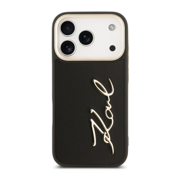 Maska za iPhone 17 Pro Karl Lagerfeld Karl Script Logo Case crna - DRO621561