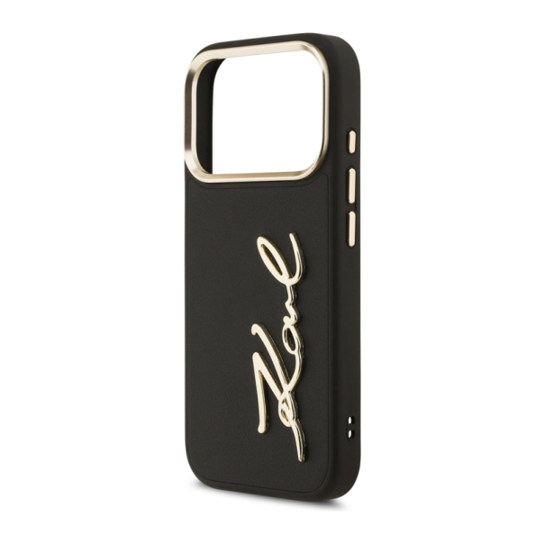 Maska za iPhone 17 Pro Karl Lagerfeld Karl Script Logo Case crna - DRO621561