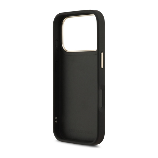 Maska za iPhone 17 Pro Karl Lagerfeld Karl Script Logo Case crna - DRO621561