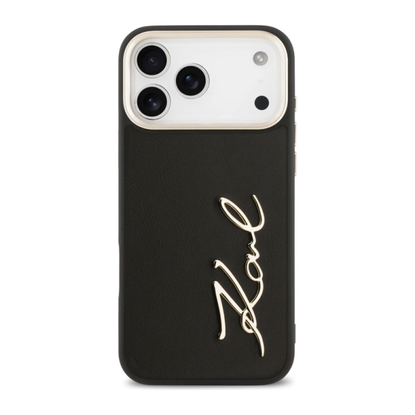 Maska za iPhone 17 Pro Max Karl Lagerfeld Karl Script Logo Case crna - DRO621562