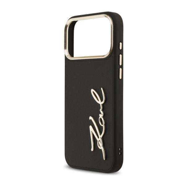 Maska za iPhone 17 Pro Max Karl Lagerfeld Karl Script Logo Case crna - DRO621562