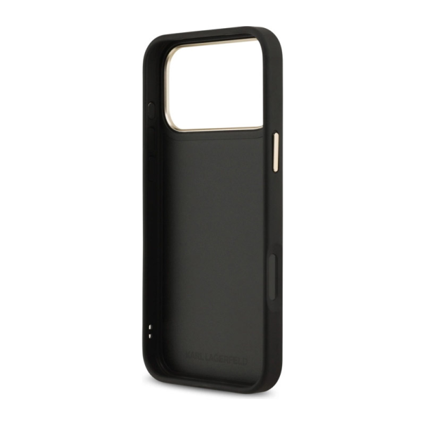Maska za iPhone 17 Pro Max Karl Lagerfeld Karl Script Logo Case crna - DRO621562