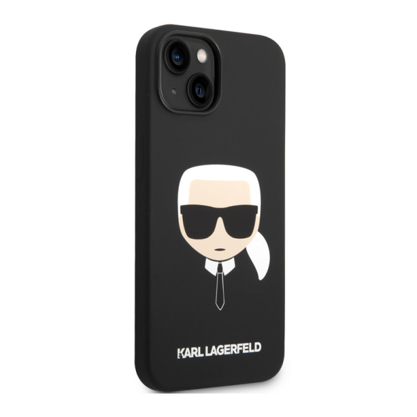 Maska Karl Lagerfeld MagSafe Compatible Case Liquid Silicone Karl Head for iPhone 14 Black - KLHMP14SSLKHBK