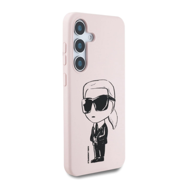 Maska za Samsung S25/ S931B Karl Lagerfeld Silicone Graffiti Ikonik MagSafe pink - KLHMS25SPNYKGRTP