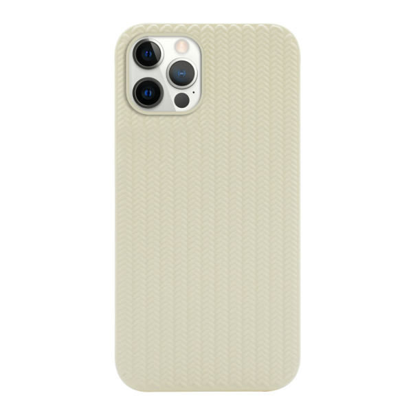 Maska za iPhone 12/ 12 Pro Knit bela - 058891