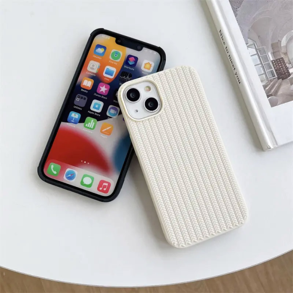 Maska za iPhone 12/ 12 Pro Knit roze - 058892