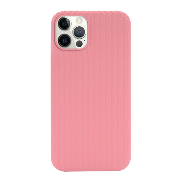 Maska za iPhone 12/ 12 Pro Knit roze - 058892