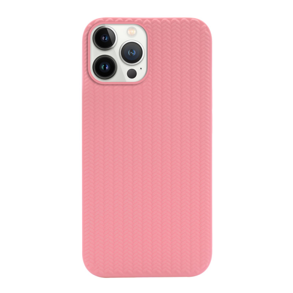 Maska za iPhone 13 Pro Knit roze - 058907