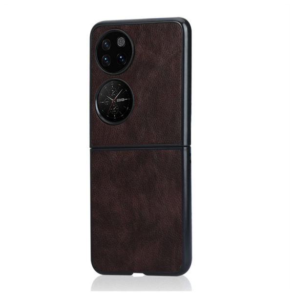 Maska za Huawei P50 pocket braon Leather - 056134