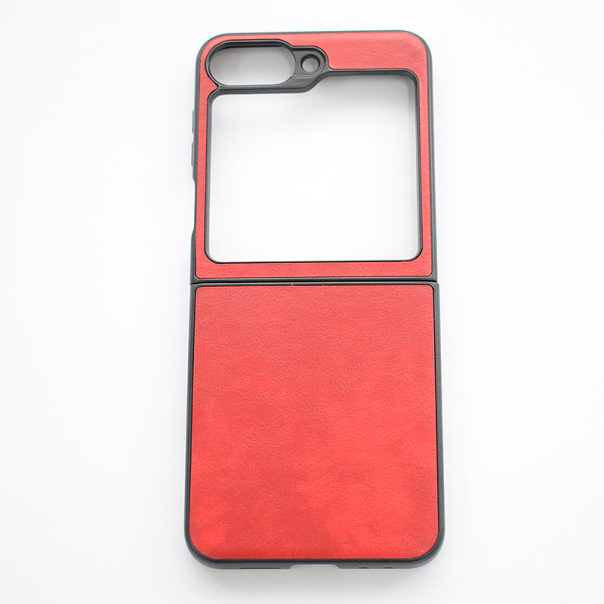 Maska za Samsung Galaxy Z Flip 6/ F741B Leather crvena - 611865