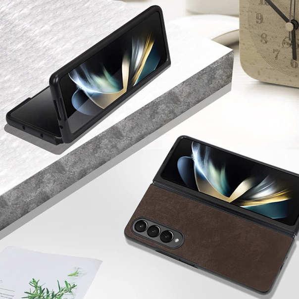Maska za Samsung Galaxy Z Fold 4 braon Leather - 058116