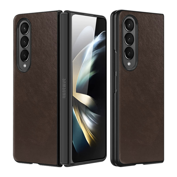 Maska za Samsung Galaxy Z Fold 4 braon Leather - 058116