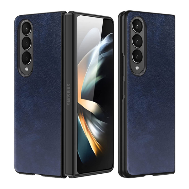 Maska za Samsung Galaxy Z Fold 4 Leather plava - 058115