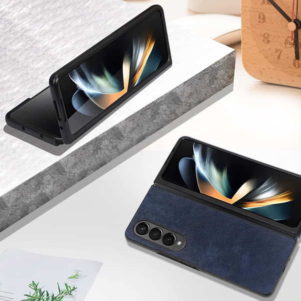 Maska za Samsung Galaxy Z Fold 5 5G/ F946B plava Leather - 601834