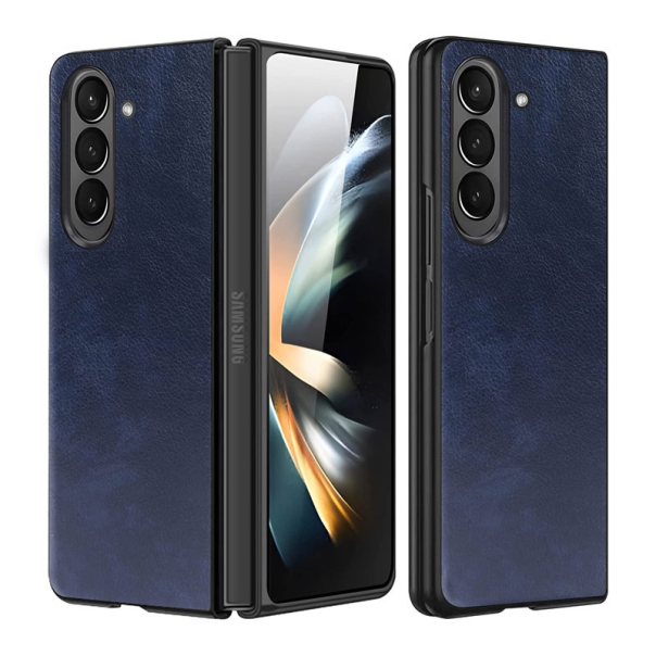 Maska za Samsung Galaxy Z Fold 5 5G/ F946B plava Leather - 601834