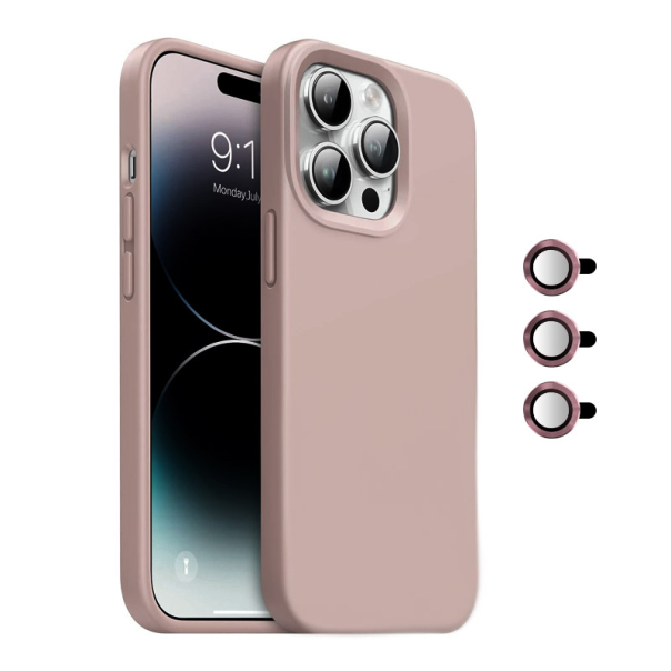 Maska za iPhone 15 Pro krem Magnetic Lens - 607955