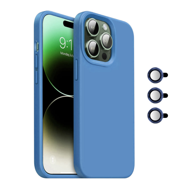 Maska za iPhone 15 Pro Magnetic Lens plava - 607954