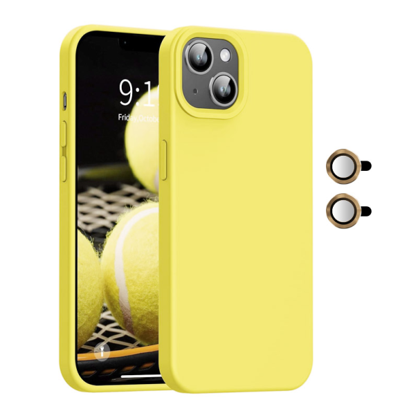 Maska za iPhone 15 Magnetic Lens žuta - 607951