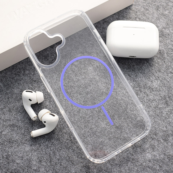 Maska za iPhone 17 Mag Case Clear Slim ljubičasta - 619316