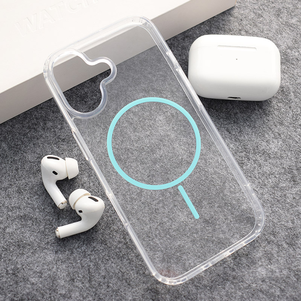 Maska za iPhone 17 Mag Case Clear Slim plava - 619319