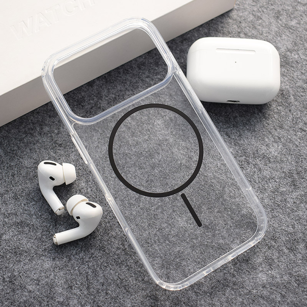 Maska za iPhone 17 Pro Mag Case Clear Slim crna - 619320