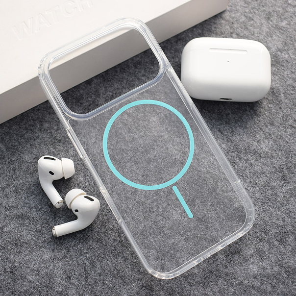Maska za iPhone 17 Pro Mag Case Clear Slim plava - 619325