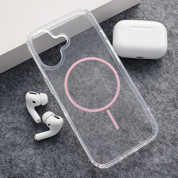 Maska za iPhone 17 Mag Case Clear Slim roze - 619318