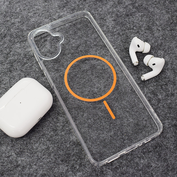 Maska za Samsung A07/ A075F narandžasto Mag Case Clear Slim - 621713