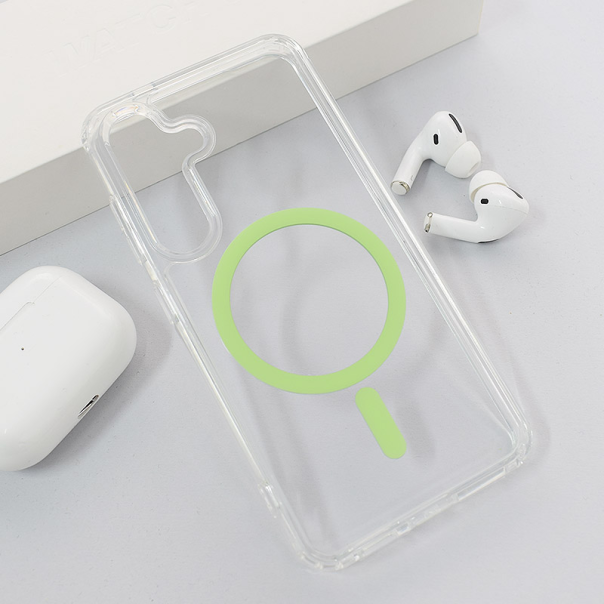 Maska Mag Case Crystal Clear S24/ S921B/ S25/ S931B zelena - 617029-1