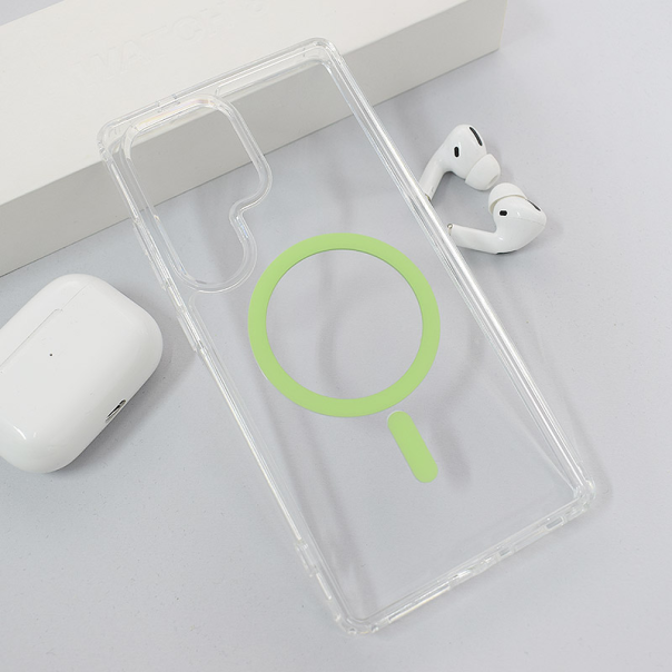 Maska Mag Case Crystal Clear S25 Ultra/ S938B zelena - 617025-1