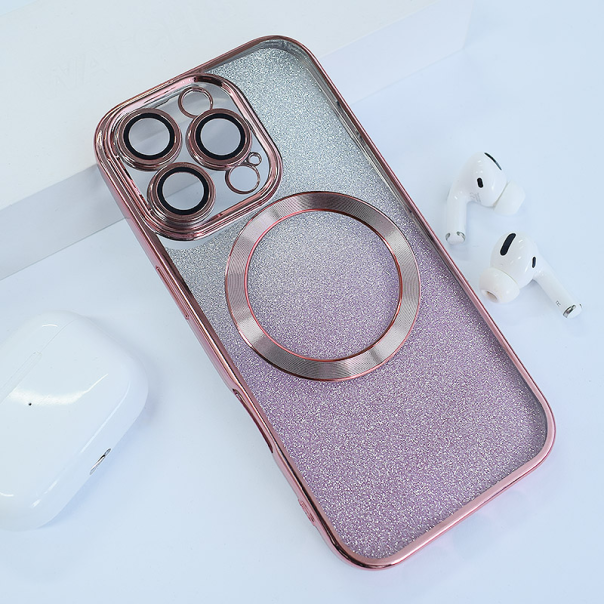 Maska za iPhone 16 Pro Max Mag Case Electroplated roze - 616247